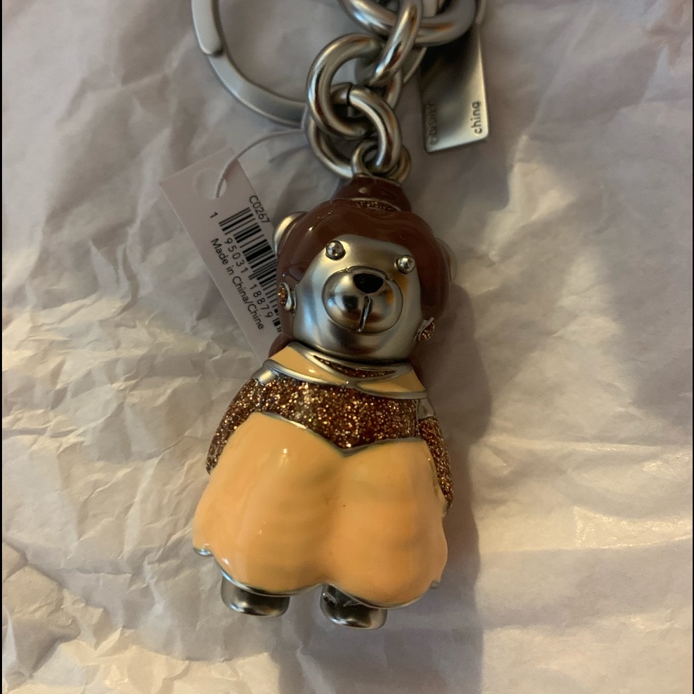Coach Disney Princess Belle Bear Key Fob Charm